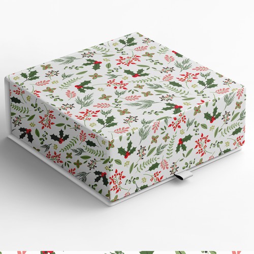 Design Design a Christmas Pattern for Luxury Decorative Gift Boxes por ✦ORNEI✦