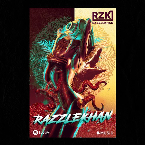 Design a weird, creative poster for a female rapper Design by -MARNOV™ Studio-