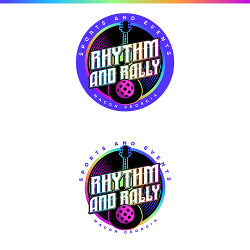 Music Meets Pickleball! Cool, musical logo for sports facility Design by Wicked By Design