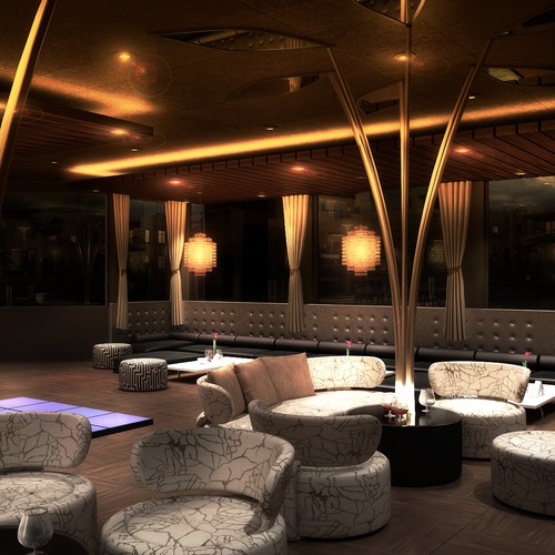 3d Realistic Interior Design For Hookah Lounge Sonstiges Design