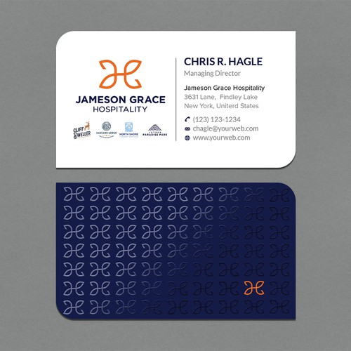 Create a modern and clean business card for a parent company with 4 subsidiaries Design by CurveSky™ ☑️