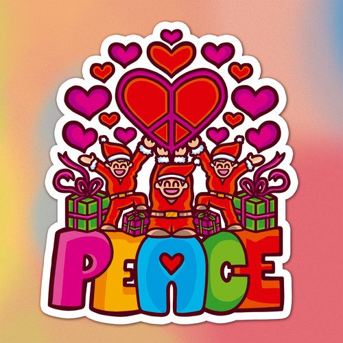 Design A Sticker That Embraces The Season and Promotes Peace Diseño de Aldo_Buo