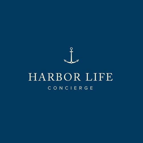 "Elegant, Trusted-Driven Logo for Luxury Senior Concierge Brand- Harbor Life Concierge" winning Business card