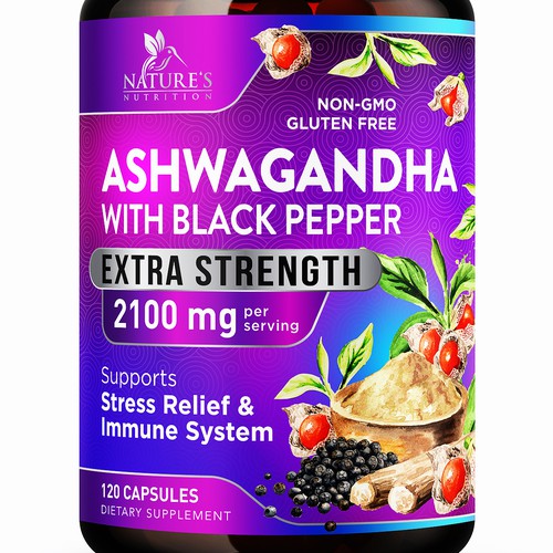 Ashwagandha Design Needed for Nature's Nutrition Design by FreshApple@Michelle