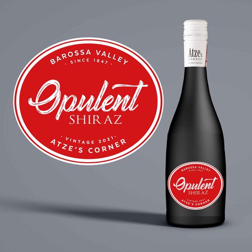 Wine label design. Change suggestions for existing front label. Design by Designer Group