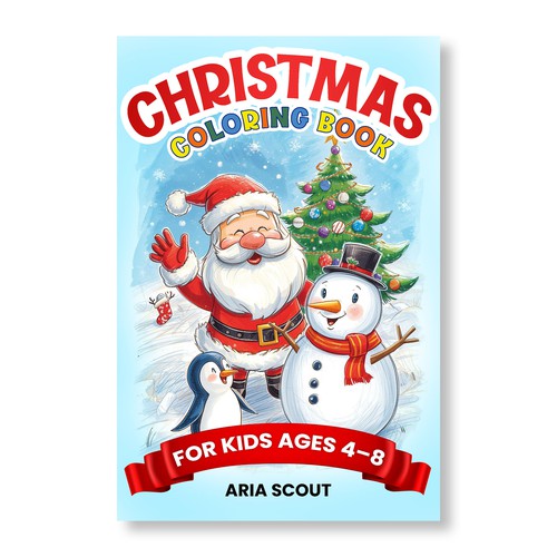"Book Cover Contest for Christmas Coloring Book for Kids" winning Tattoo