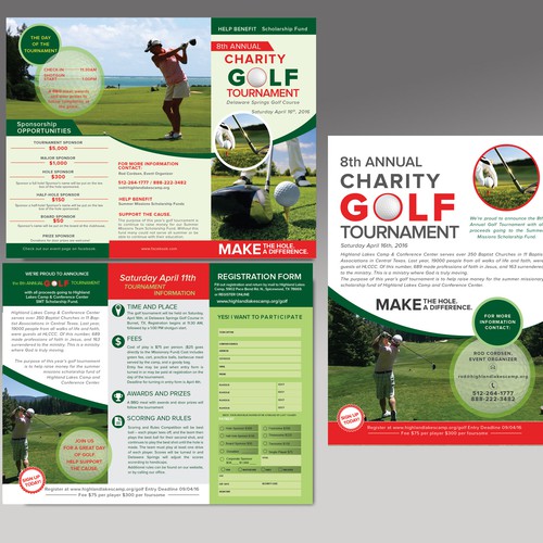 8th Annual Charity Golf Tournament Brochure and web graphics | Brochure ...