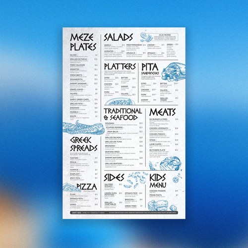 Redesign Menu for Greek Restaurant Design by Avem Noctis