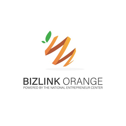 BizLink Orange Logo Design by mow.logo