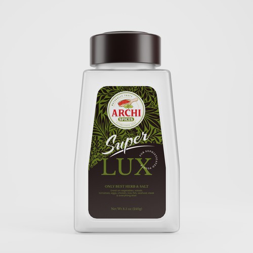 We need a modern eye catching label for a premium seasoning brand Design by Dedi Santosa