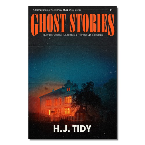 Retro style Ghost Stories eBook cover. Design by Andre Harge