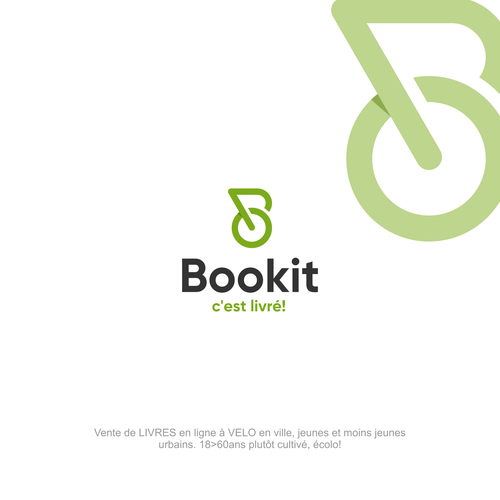 BOOKIT Genève, c'est livré! Livres en ligne livré à vélo! Design by JvMORE