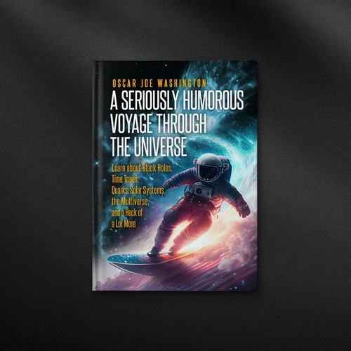 Design an exciting cover, front and back, for a book about the Universe. Design by danc