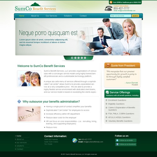 Sumco needs a new website design Réalisé par Timefortheweb