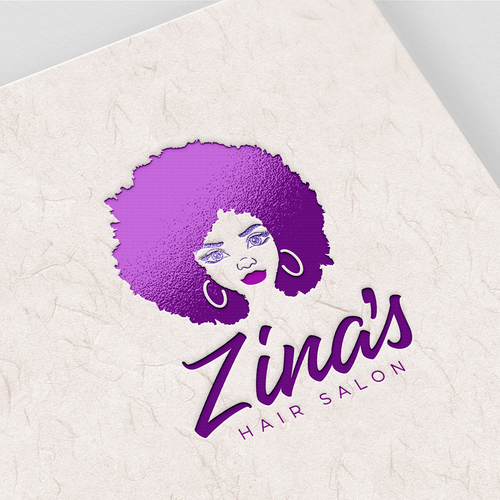 Showcase African Heritage and Glamour for Zina's Hair Salon Logo Réalisé par Brands Crafter