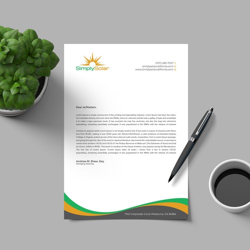 "Renewable Energy Company Letterhead" Design by RENEXIT