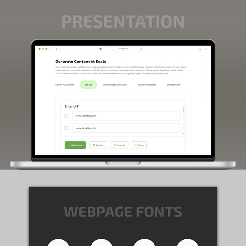 Designs | Single page with a few tabs | Web page design contest