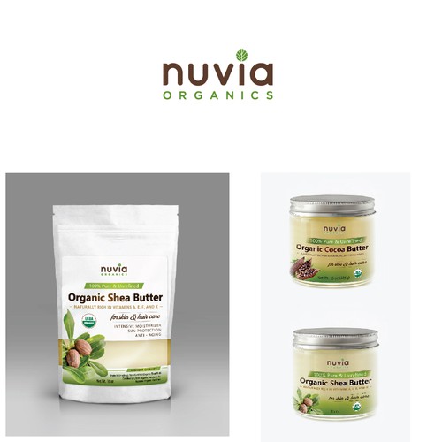 **Easy $$$ **Create a nice look for my new Organic brand name "nuvia"!!** Design by curve&line