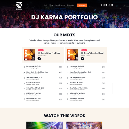 dj karma - playing good music since 2007 Design by ⚡️DesignBull⚡️