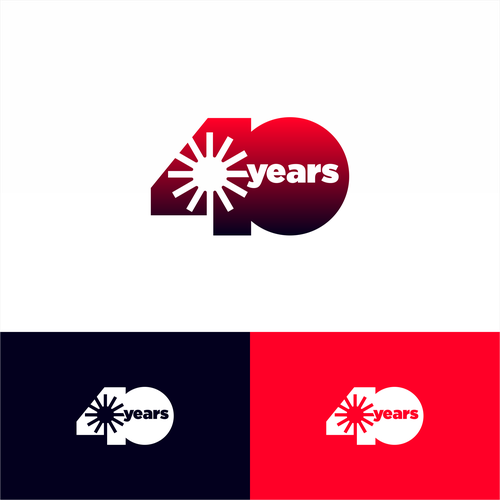 Looking for a modern, expressive 40 years jubilee logo Design by • MorrBrother •