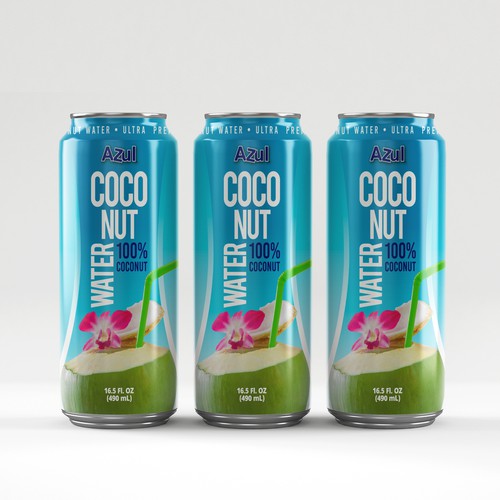 HELP CREATE A COCONUT WATER LABEL PART OF COCONUT WATER LINEUP 100% COCONUT WATER Diseño de creationMB