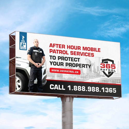 I need a billboard design for a Security Guard Company Design by RED DOT