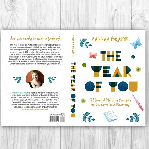Design a book cover for a book of 365 journaling prompts Design by LilaM