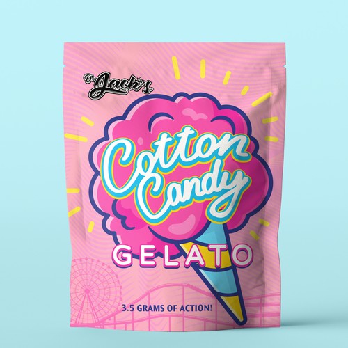 Cotton Candy gelato cannabis bag Design by Holiday26