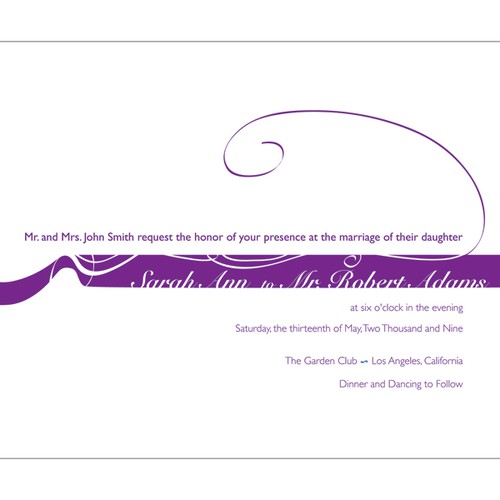 Letterpress Wedding Invitations Diseño de LEBdesign