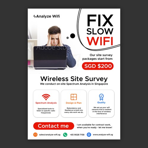 Design Flyer for Wireless Site Surveys Design by D Better Design