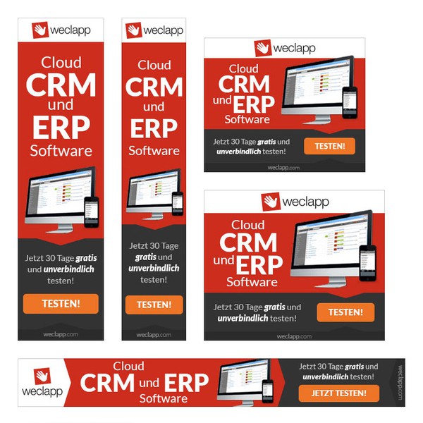 Create Elegant And Captivating Banner Ads For Weclapp Cloud