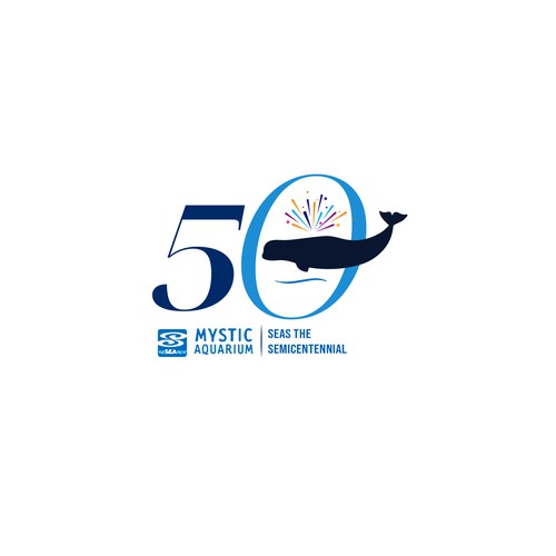 Mystic Aquarium Needs Special logo for 50th Year Anniversary Design by Passionately Curious