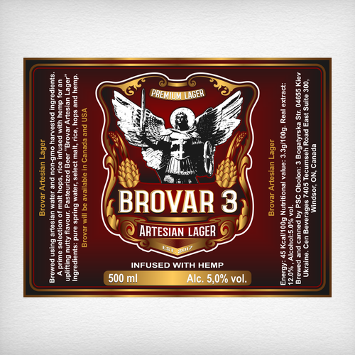 A Can of Beer infused with goodness needs a label Design by DataDesign99d