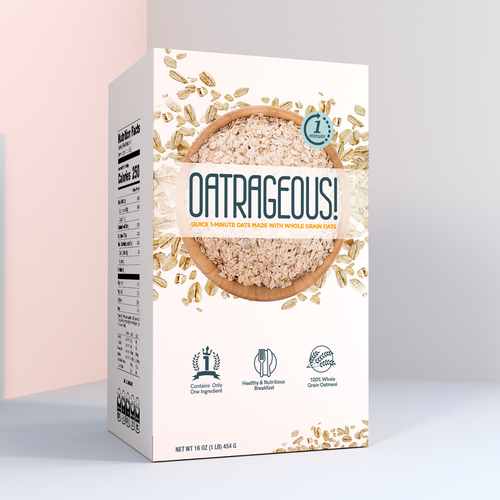* Looking for an EYE-CATCHING and ELEGANT packaging design for Oatmeal * Design by MKZ STUDIO