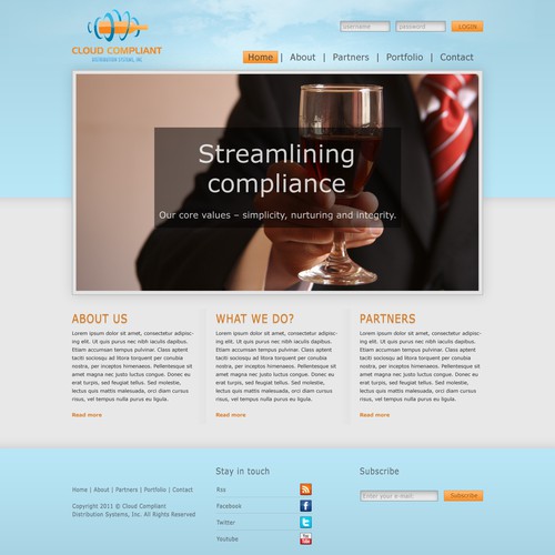 Help Cloud Compliant Distribution Systems, Inc. with a new website design Diseño de Kuro_Okami