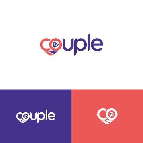 Couple.tv - Dating game show logo. Fun and entertaining. Design por Yantoagri