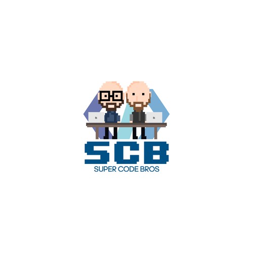 Pixel Art Logo for Super Code Bros Design by hames11
