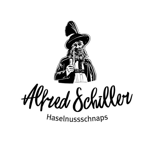 Etikett für Haselnussschnaps