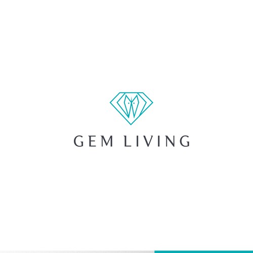 Geometrical, minimalist, modern brand design for Gem Living Design by rayhanabir ™