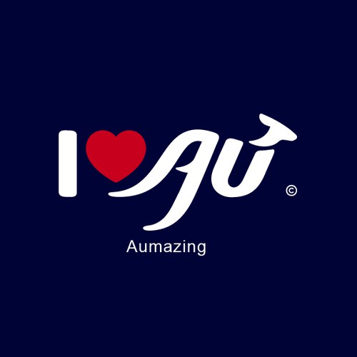 I Love Au Logo to appeal tourists and locals alike Design by Deezign Depot