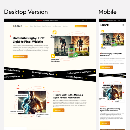 Design di **GUARANTEED WINNER** Ashwagandha Gummies Sales Page di TP_Design2