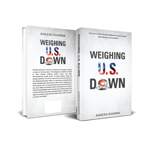 Book Cover: Non-fiction book on the obesity epidemic. Front, back, and spine - paperback & ebook. Design by romy