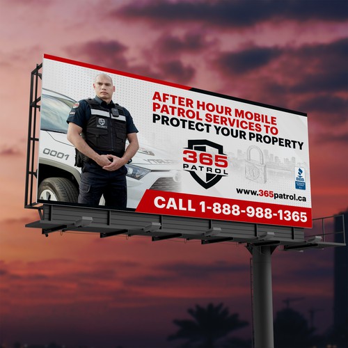 I need a billboard design for a Security Guard Company Design by SoftSkills