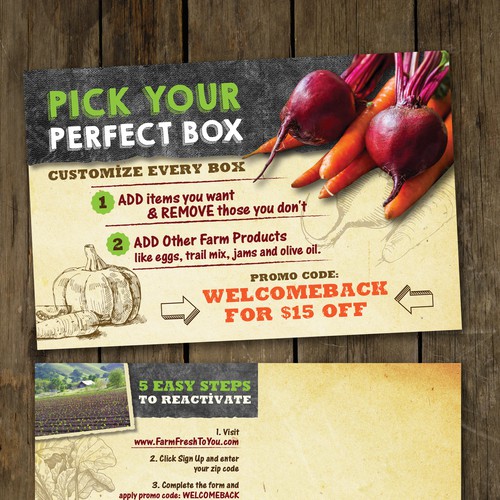 Create a Farm Delivery Postcard Design by bmp design