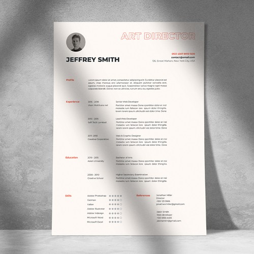 Design an eyecatching resume template Design by AlleriaFwe