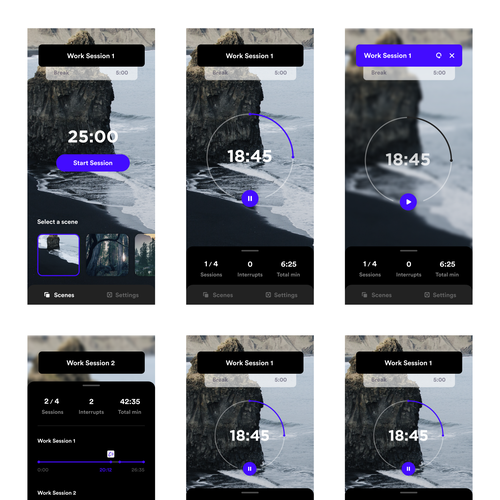 Design a beautiful Pomodoro app Design by Giulia Cecchetti