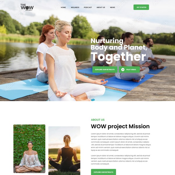 4 STAR RATING LANDING PAGE DESIGN - THE WOW PROJECT