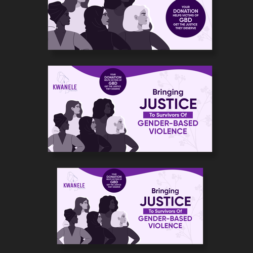 99d NONPROFIT WINNER: Design a fundraiser banner to appeal to donors to support survivors of GBV Design by Design RS