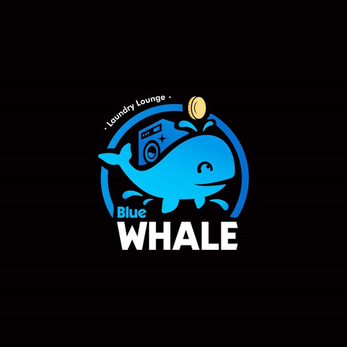 Unleash Your Creativity, Logo Design for "Blue Whale Laundry Lounge" Design by Chickvek.Labs