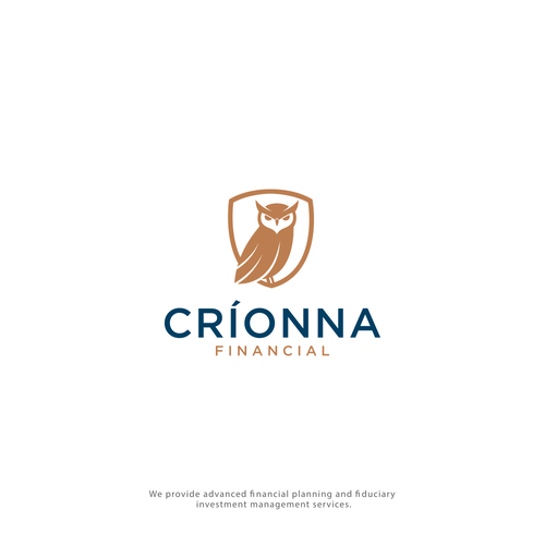 Modern owl logo for financial planning firm Design by Alfaza502